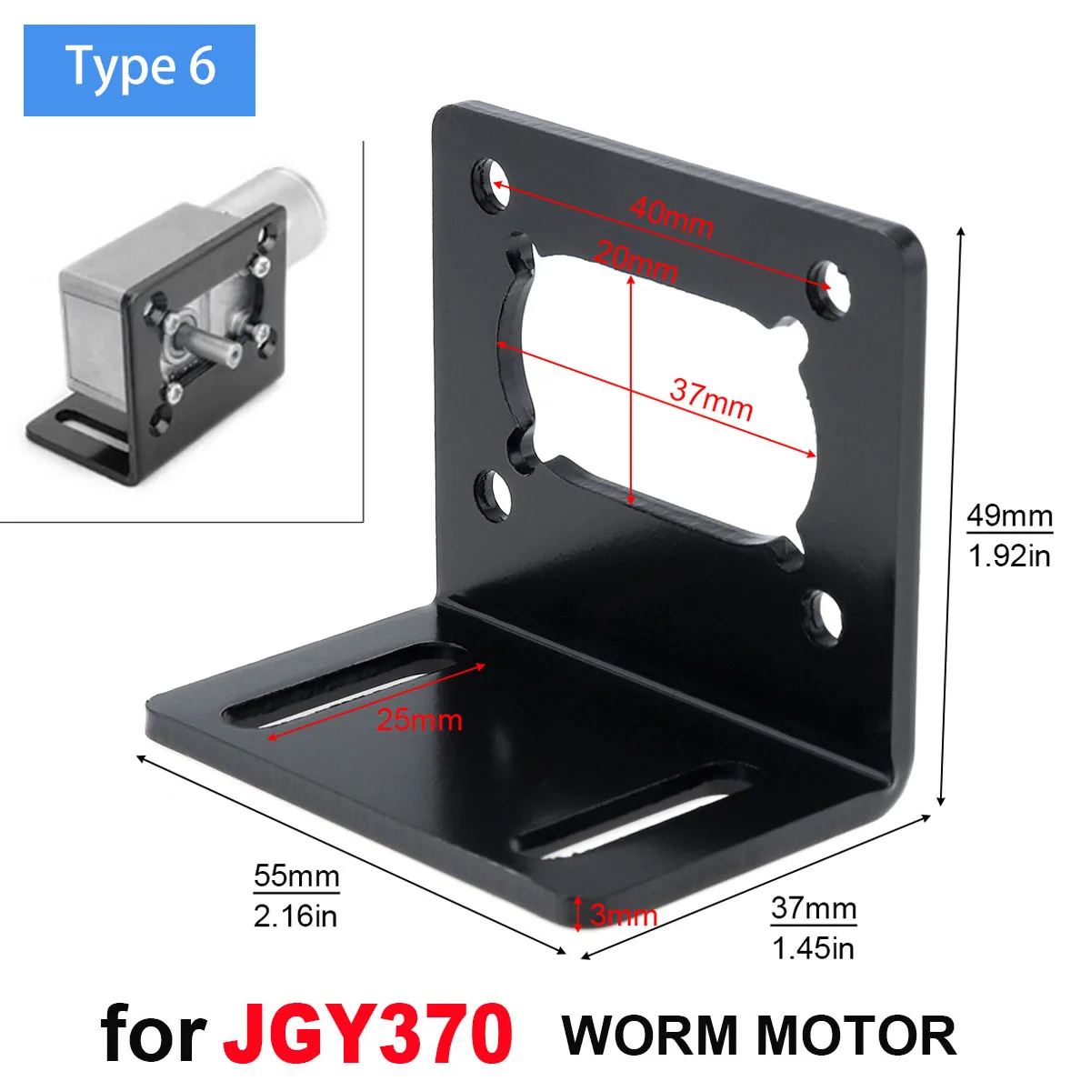 Motor Mounting Bracket For 370 380 385 390 395 555 550 545 540 750 755 775 795 NEMA17 NEMA23 JGY370 Worm DC Motor Holder Stand