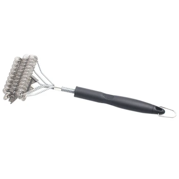 

Barbecue Cleaning Brush 18-Inch Three-Head Steel Wire Grill Brush Grill Grill Cleaning Brush