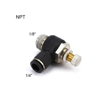 

1/8'' 1/4'' 3/8'' NPT Male x Fit 1/4'' OD Tube Throttle waterproof corrosion-resistant and wear-resistant pneumatic stop valve