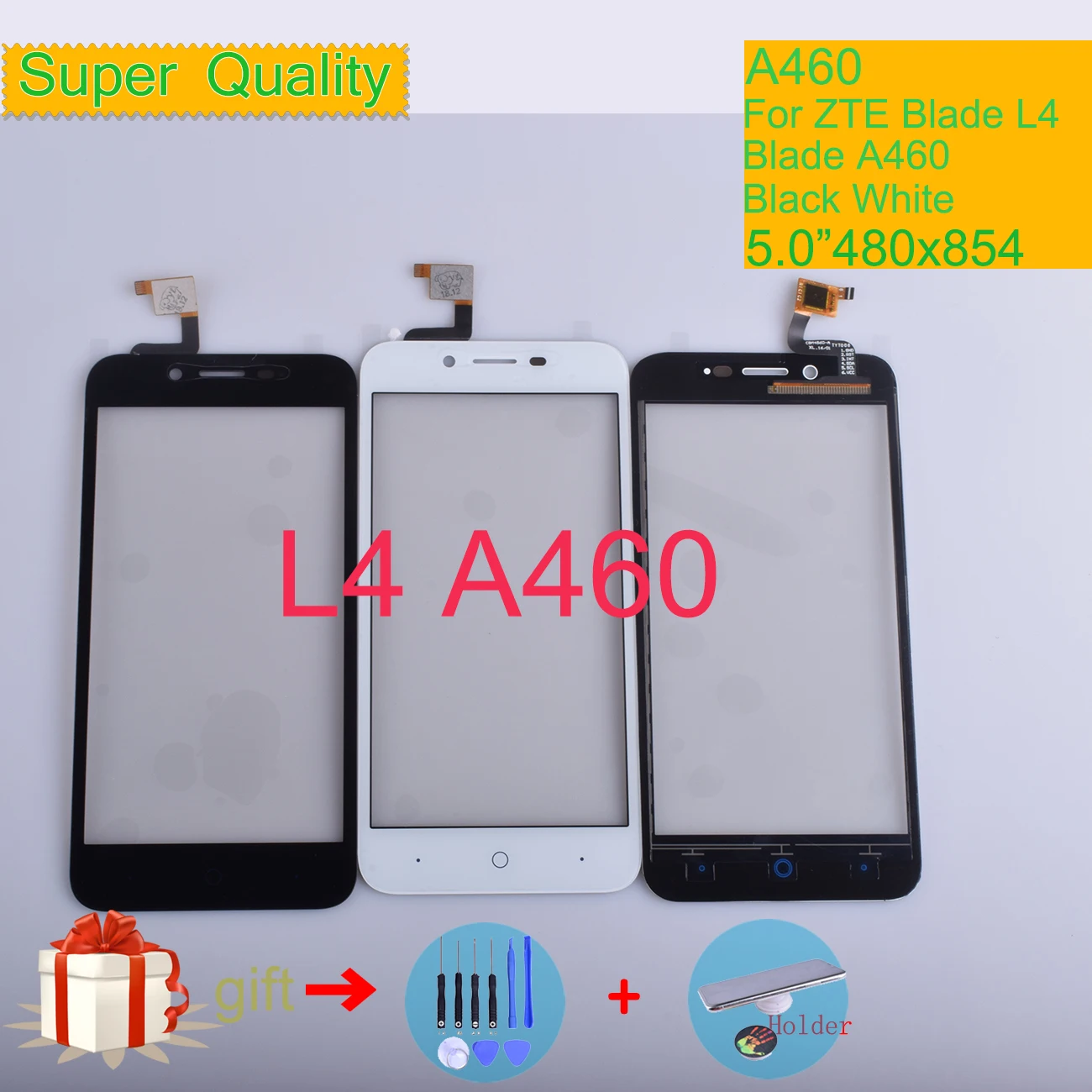 Для zte Blade L4 сенсорный экран дигитайзер A460 A 460 Сенсорная панель Сенсорный экран объектив Переднее стекло сенсор без ЖК L4 A460 Замена