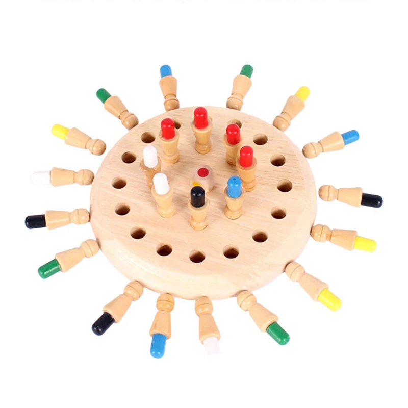 Kids Wooden Memory Match Stick Chess Game Fun Block Board Game Educational Color Cognitive Ability Interactive Toys for Children Kids Wooden Memory Match Stick Chess Game Fun Block Board Game Educational Color Cognitive Ability Interactive Toys for Children