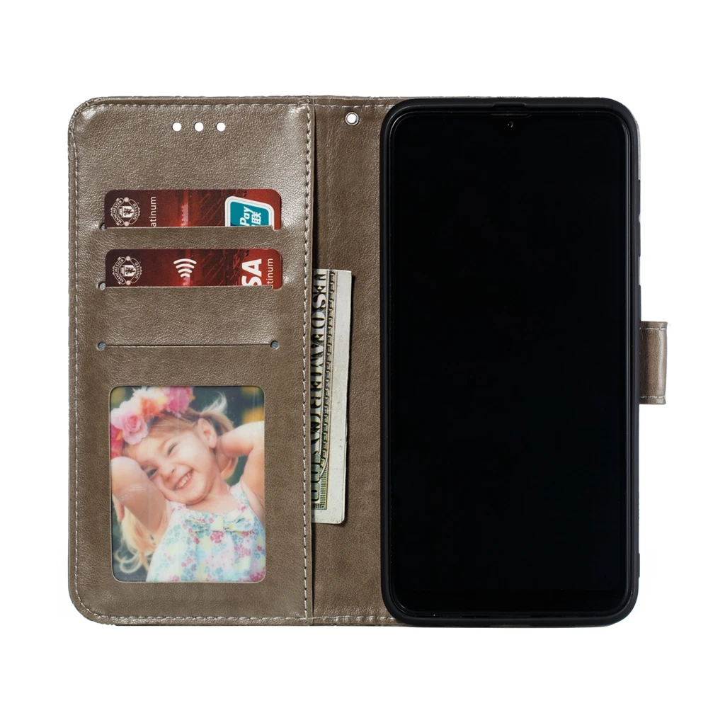 Цветочный кожаный флип-чехол для samsung Galaxy A10 A20 A20e A30 A40 A50 A70 M10 M30 S9 S10 Note 9 10 плюс A6 A7 A8 J4 J6 крышка