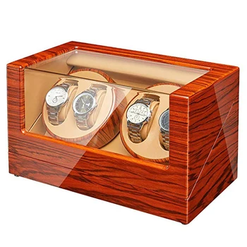 

JQUEEN Zingana Automatic Quad 4+0 Watch Winder with Double Quiet Mabuchi Motors 5 Working Modes