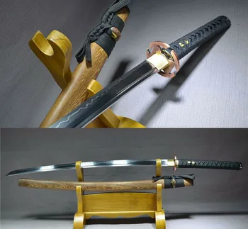 

1095 CARBON STEEL CLAY TEMPERED JAPANESE SAMURAI KATANA SHARP ROSE WOOD SAYA