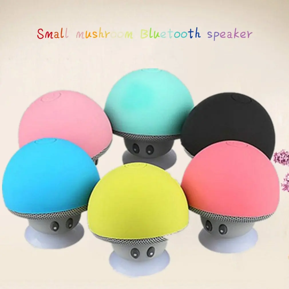 

Wireless Bluetooth Cartoon Mushroom Speaker Waterproof Suction Cup Handfree Mini Speaker Audio Outdoor Portable Stereo Subwoofer