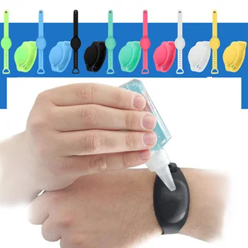 

Silicone Wristband Dispenser Hand Washing Gel Bracelet, Wearable Hand Sanitizer Disinfectant Dispenser For Adults And Children