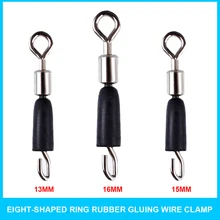 

100pcs/lot Stainless Steel Quick Sub Clamp Fishing Connector 8-Shaped Ring Fishing Accessories Sub Line Connector For Fishing
