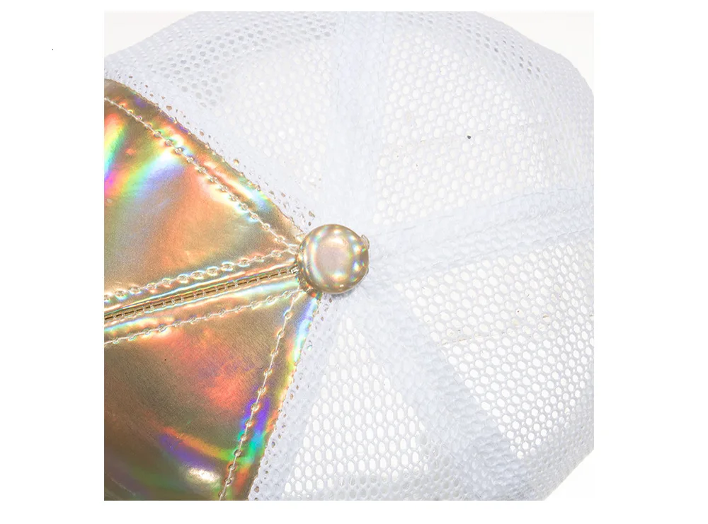 Many Beautiful Ronald Pu Laser Light Panel Net Cap Baseball Hat Peaked Cap Sun Hat B617