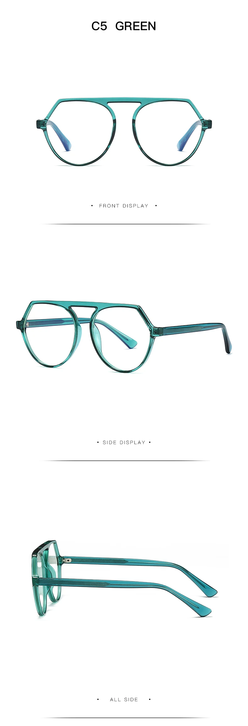 Unisex Eyeglasses Acrylic Tr90 Cp Frame 2033