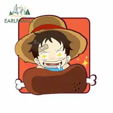 EARLFAMILY 13cm x 13cm One Piece Luffy Car Sticker JDM Polyethylene Door Protector Sunscreen Waterproof Motorcycle Accessories