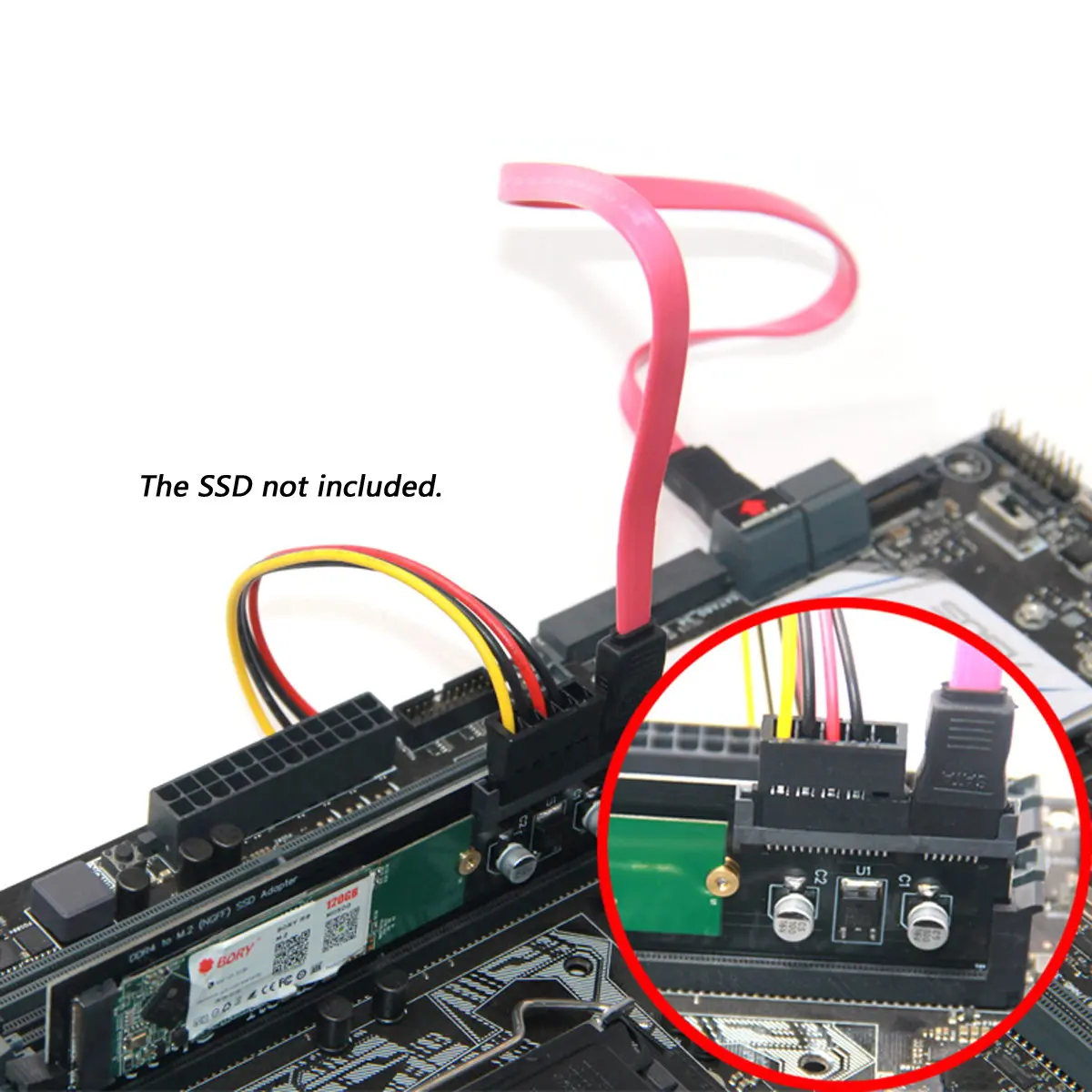 M.2 NGFF B/M key SSD для жесткого диска SATA 22pin с держателем разъема DDR4|Компьютерные кабели