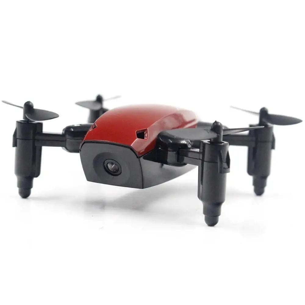 with camera red S9HW мини Радиоуправляемый Дрон с камерой HD 0.3MP складной Радиоуправляемый квадрокоптер высота удержания вертолет Wi-Fi FPV Безголовый самолет - Цвет: with camera red