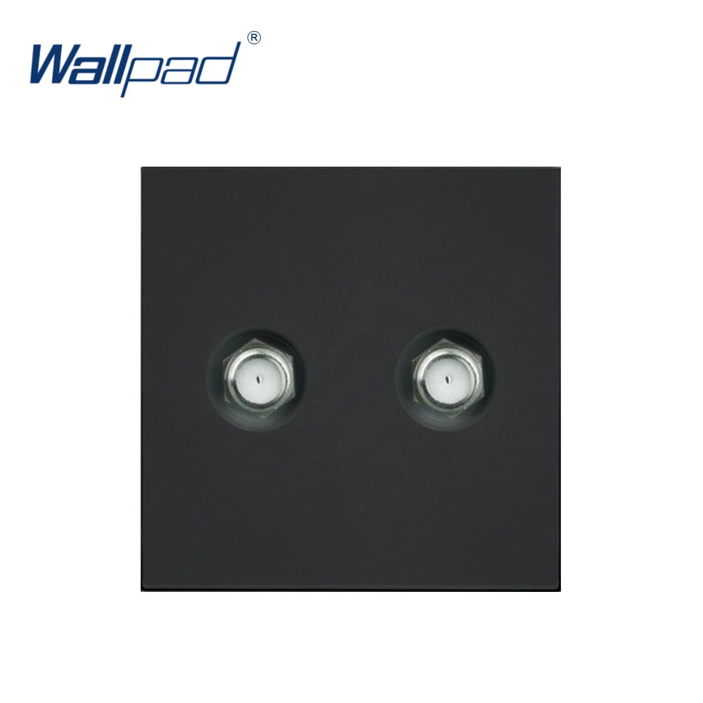 

Wallpad Luxury 2 Satellite TV Socket Function Key For Wall White And Black Plastic Module Only