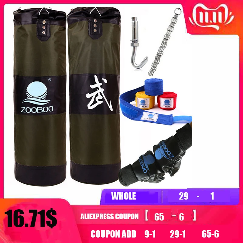 Billig 90cm Training Fitness MMA Boxsack Haken Hängen Saco De Boxe Kampf Bag Sand Punch Boxsack Sandsack mit handschuhe