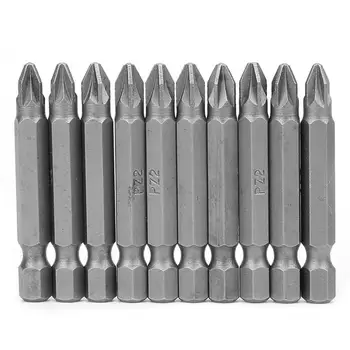 

Cordless Drill 10Pcs Electric Screwdriver Bits PZ2 Anti-Slip Hex Shank with Single Magnetic Hand Tool