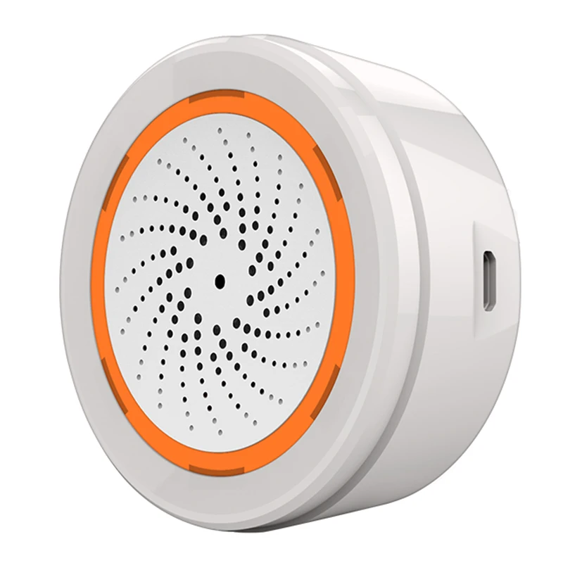 Смарт сирена Tuya ZigBee3.0 с датчиком температуры и влажности звуковой датчик