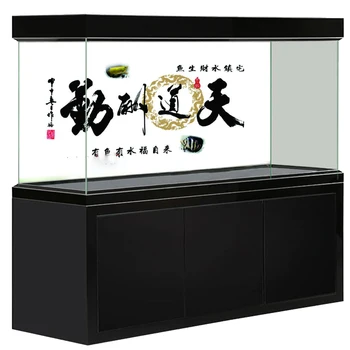 

[JX-1096] Fish Tank Background HD Calligraphy Series Aquarium Sticker Mural Decoration Painting Pattern Size Can Be Customized