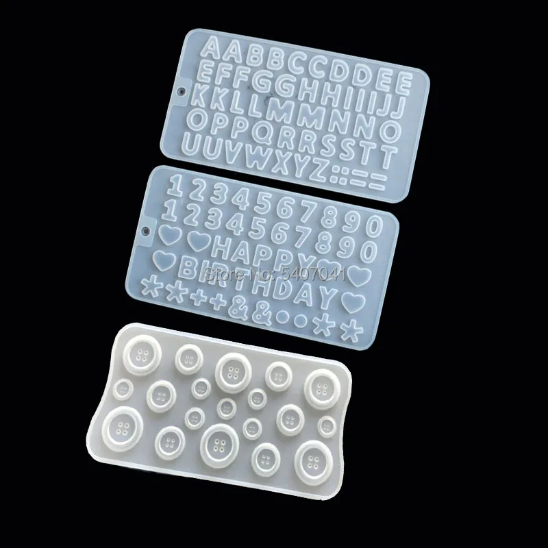 

1 PC Letter Number Button Shaped Jewelry Mold UV Resin Epoxy Jewelry Tools DIY Handcraft Jewelry Accessories