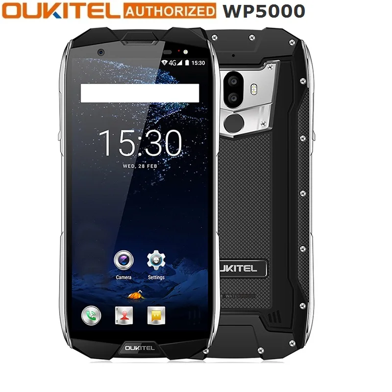 

Refurbished OUKITEL WP5000 IP68 Waterproof Smartphone 5.7 inch Android 7.1 Helio P25 Octa Core 6GB 64GB Fingerprint Mobile Phone