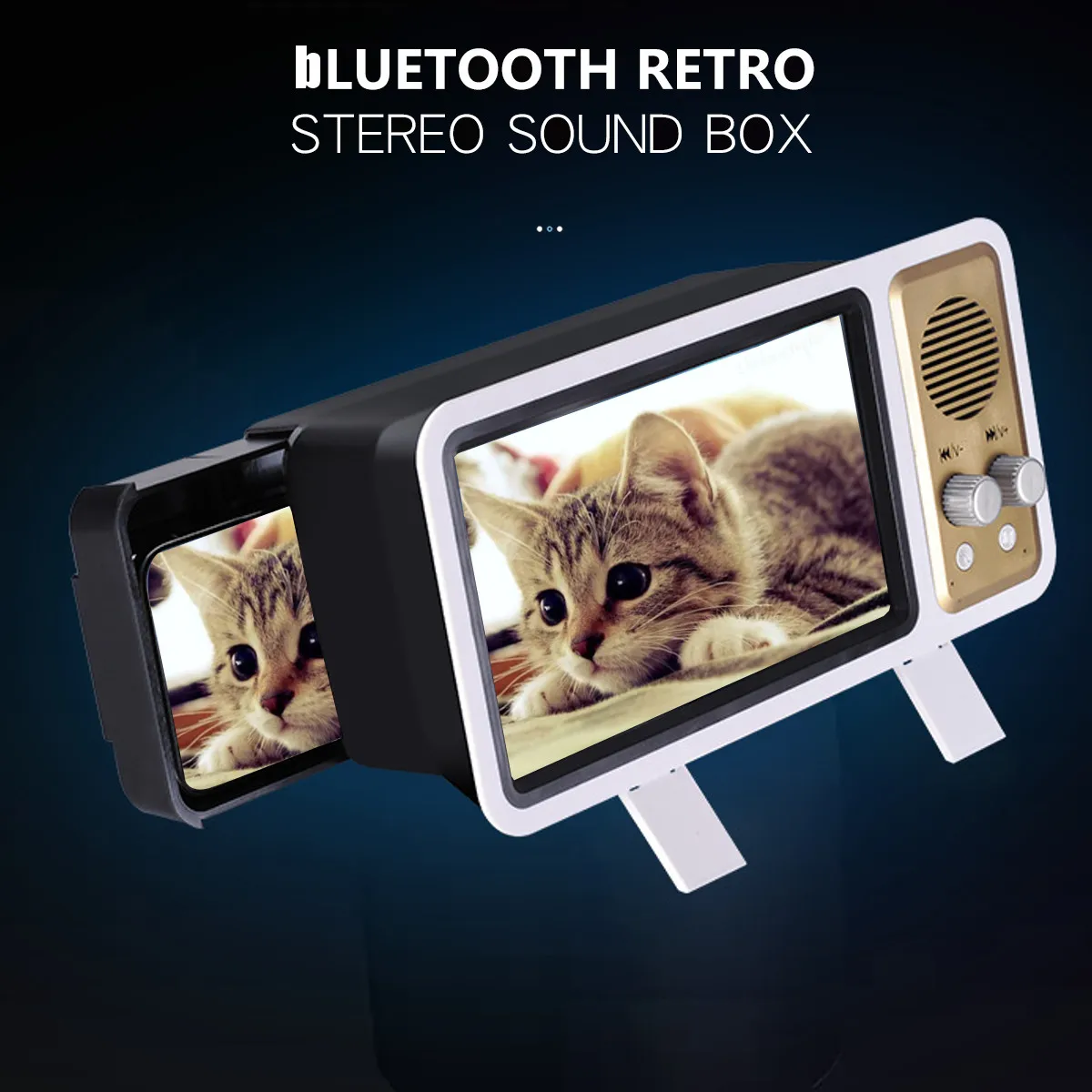 Стерео кронштейн фильмы мобильный телефон Bluetooth Динамик ТВ музыкальный плеер Ретро карманный домашний аудио электрический портативный мини беспроводной