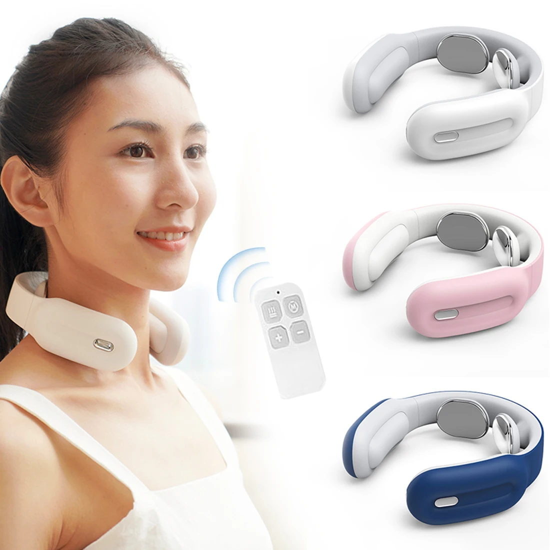 Smart Electric Neck Shoulder Massager Low Frequency Magnetic Therapy Pulse Pain Relief Tool s Cervical Health Care Neck massager