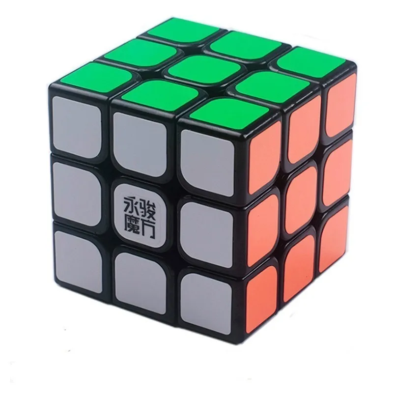 Yongjun 3 ступени магический нео куб 3x3x3 56,5 мм соответствует фосфоресцирующий прозрачный магический куб оксифилла интерес игрушки для детей