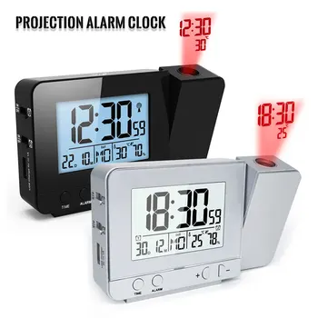 

Digital Projection Alarm Clock Digital Date Snooze Function Backlight Projector Desk Table Led Clock With Time Projection