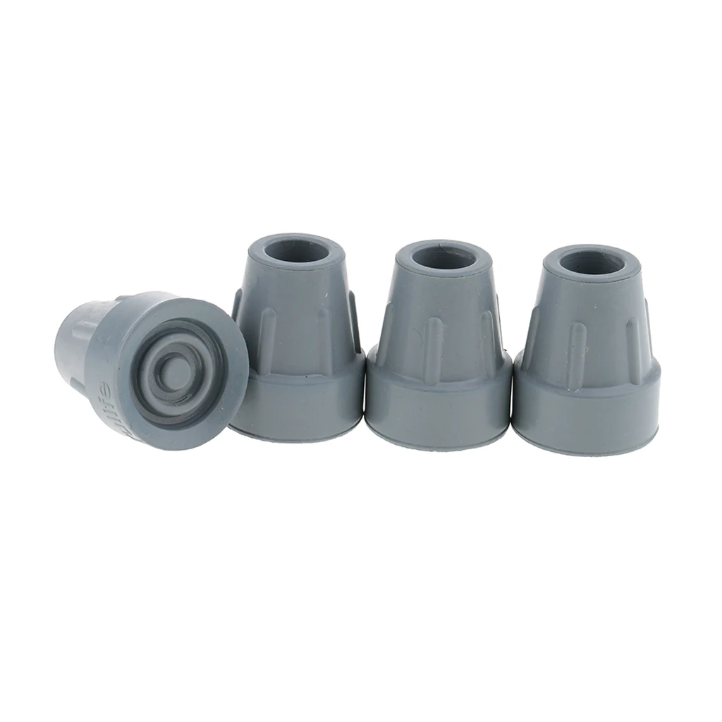 Walking Cane Underarm Crutches 4Pcs Anti-skid Walking Stick Tip Protector