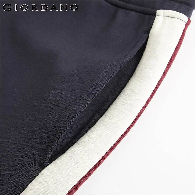 Giordano мужские спортивные брюки из двухсторонней ткани, данная модель выполнена в одном цветовом решении