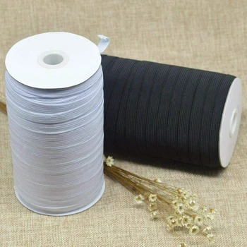 

120-Yards Length 3MM(1/8inch) Width Braided Elastic Cord Elastic Band/Elastic Rope/White Heavy Stretch Knit Elastic Spool