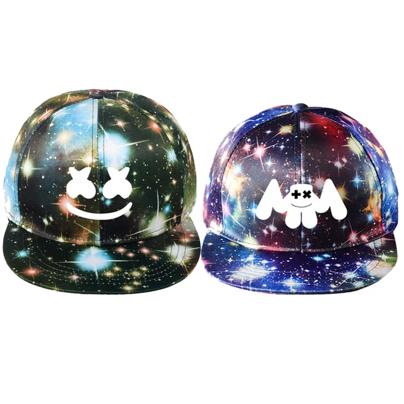 New Hip Hop DJ Marshmallow Cosplay Baseball Cap Smiley Face Summer Sun Hat For Kids Women&Men Couple New Hip Hop DJ Marshmallow Cosplay Baseball Cap Smiley Face Summer Sun Hat For Kids Women&Men Couple