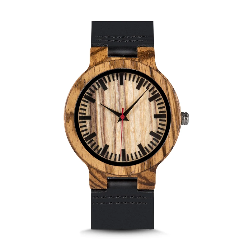 Relogio Masculino WOODme Promotion Watch Wood Craft Birthday Present to him Custom Christmas Gifts in Box Wristwatch Leather