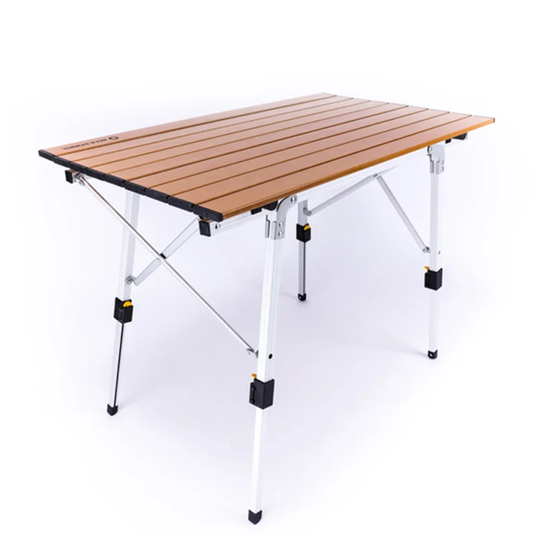  Height Adjustable Table Folding Silver Desk Portable Camping BBQ Hiking Traveling Outdoor Picnic Fo