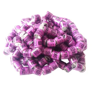 

100Pcs Pigeon Identify Rings Leg Foot Rings Bands Aluminium Ring Training Tool 896A