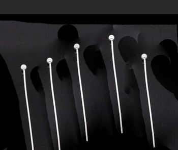 

0.5x40mm hot- 300PCs Silver Plated Ball Head Pins component connector hook loop material connector hook loop material