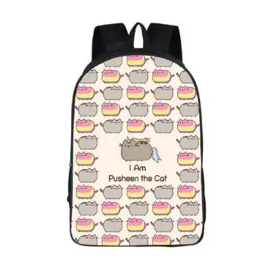 Picture color Прекрасный Детский Школьный рюкзак Pusheen Cat, рюкзак для подростков, девочек, Студенческая школьная дорожная сумка через плечо, Mochila Escolar - Цвет: Picture color