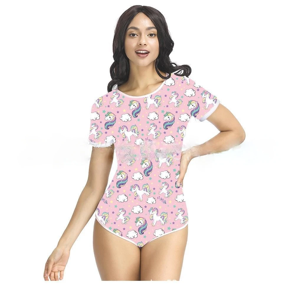 Porn New Hq Beby Little - Abdl Baby Onesie Pink Horse Cute Pajamas Short C Jumpsuit Ddlg Adult Large  Slim Sexy Back Strap Cotton Jumpsuit Little Space - Intimates - AliExpress