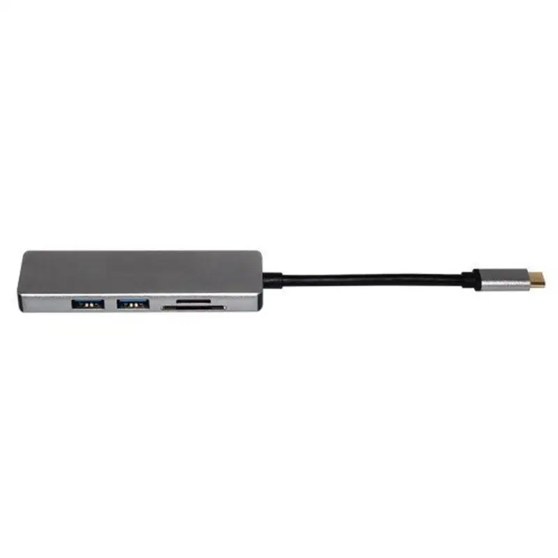 TC104H 5 в 1 тип-c к HDMI USB концентратор-картридер 4K HD видео конвертер алюминиевый сплав серый и компактный адаптер с чехлом