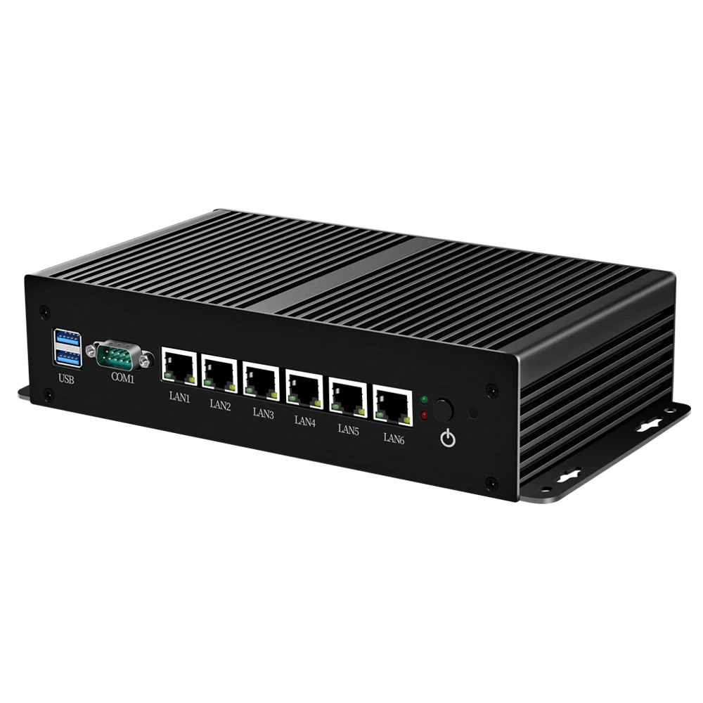6* LAN Gigabit Ethernet Intel 211AT Мини ПК Core i3 7100U Celeron 3955U маршрутизатор брандмауэр Linux Windows 10 VGA Безвентиляторный Компьютер