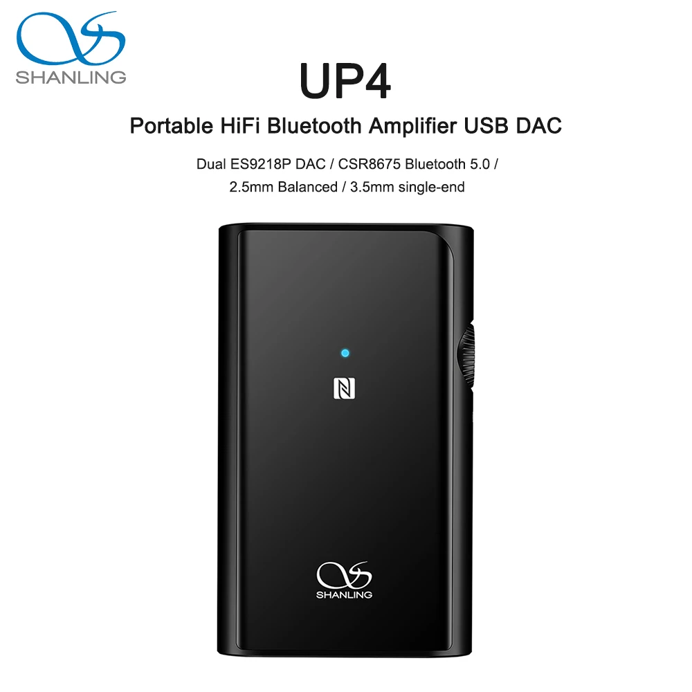 Cena Shanling UP4 CSR8675 Bluetooth 5.0 USB DAC ES9218P wzmacniacz hi res LDAC LHDC APTX HD AAC SBC Knoowles mikrofon type c 3.5 2.5