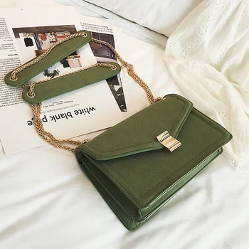 

Elegant Female Flap Square Bag 2019 Fashion New Quality Matte PU Leather Women's Designer Handbag Chain Shoulder Messenger Bag