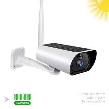 

4G Sim Card Solar Camera Wireless 1080P Full HD CCTV with Solar Panel Night-vision PIR Alarm Audio 64g Outdoor Garage Security