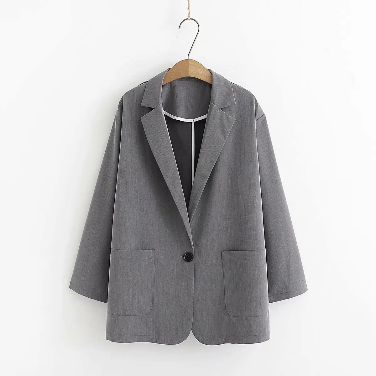 

Spring And Summer New Style Korean-style Online Celebrity Girl'S Loose-Fit Versatile Long Sleeve Fashion Elegant Suit Jacket Top