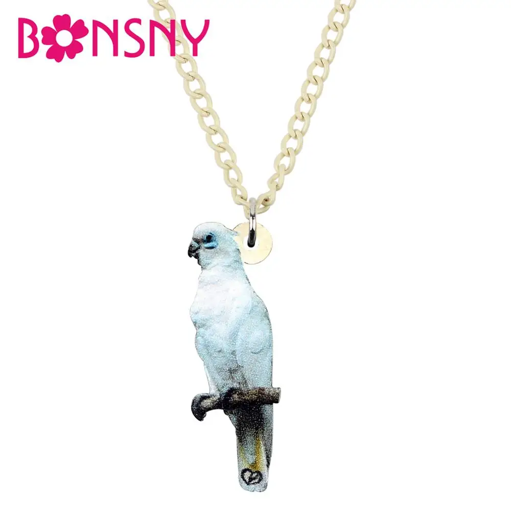 Акриловая Милая подвеска Bonsny с обнаженными глазами колье животными птицами