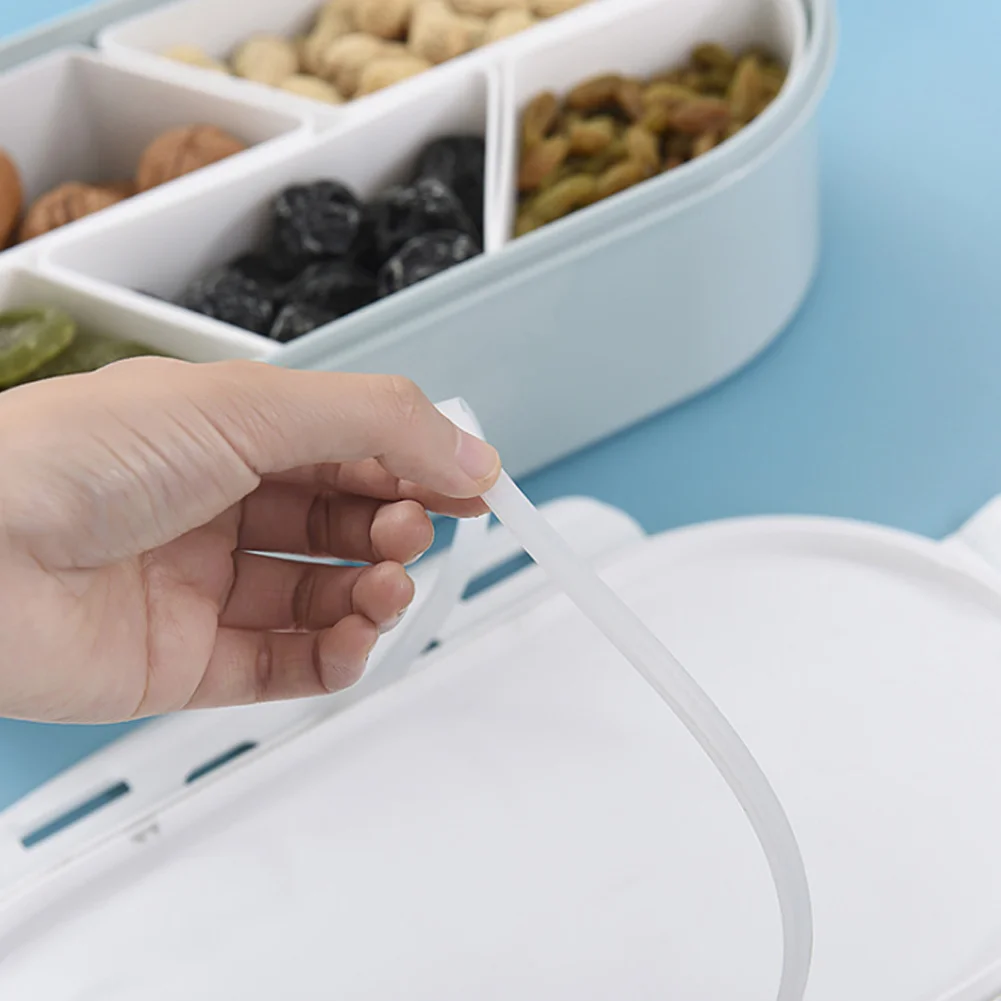 New Lunch Box Oval Snacks Dried Fruit Plate Candy Box Nut Box Prep Containers Lunch Containers With Lid Marmita Termica