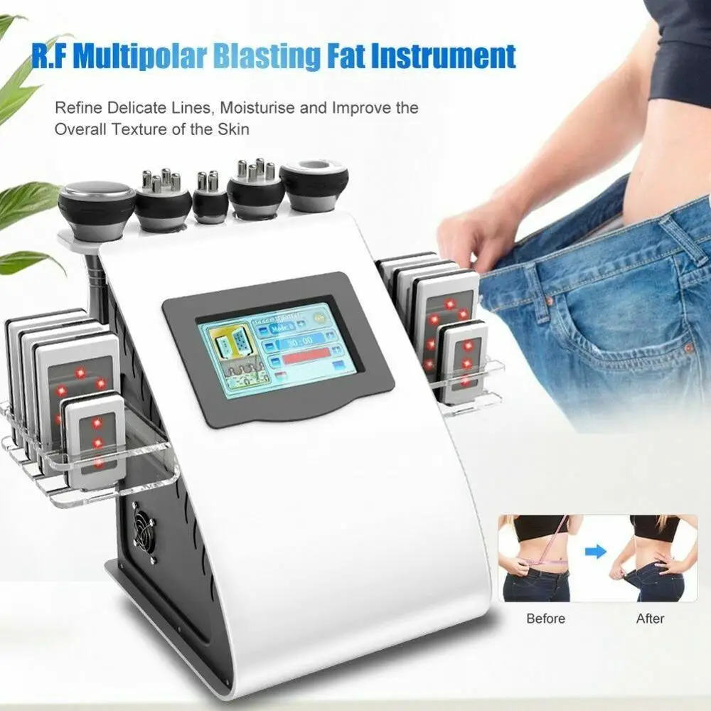 

New Arrival Model 40k Ultrasonic liposuction Cavitation 8 Pads Laser Vacuum RF Skin Care Salon Spa Slimming Machine & Beauty