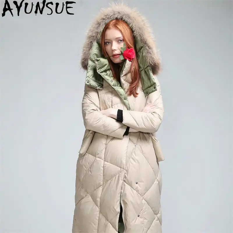 raccoon fur puffer coat