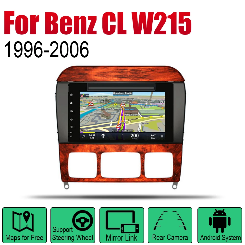 Автомагнитола 2 Din Android DVD для Mercedes Benz CL Class W215 1996 ~ 2006 NTG автомобильный