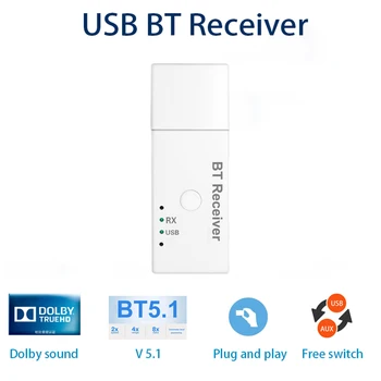 

Bluetooth 5.1 Audio Receiver Transmitter Mini 3.5mm AUX Stereo Wireless Bluetooth Adapter For Car Audio