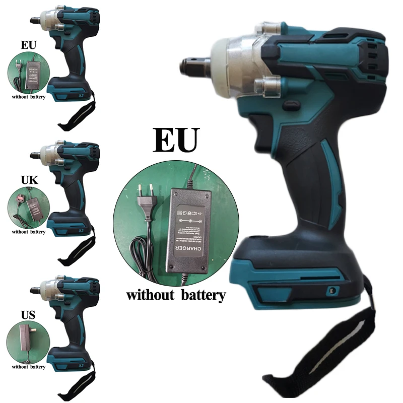 18 в 350N беспроводные 1/2 дюймов ударный гайковерт с Зарядное устройство 10-3200 об/мин UK/US/EU Plug Высокое качество ключ, дюймовый стандарт